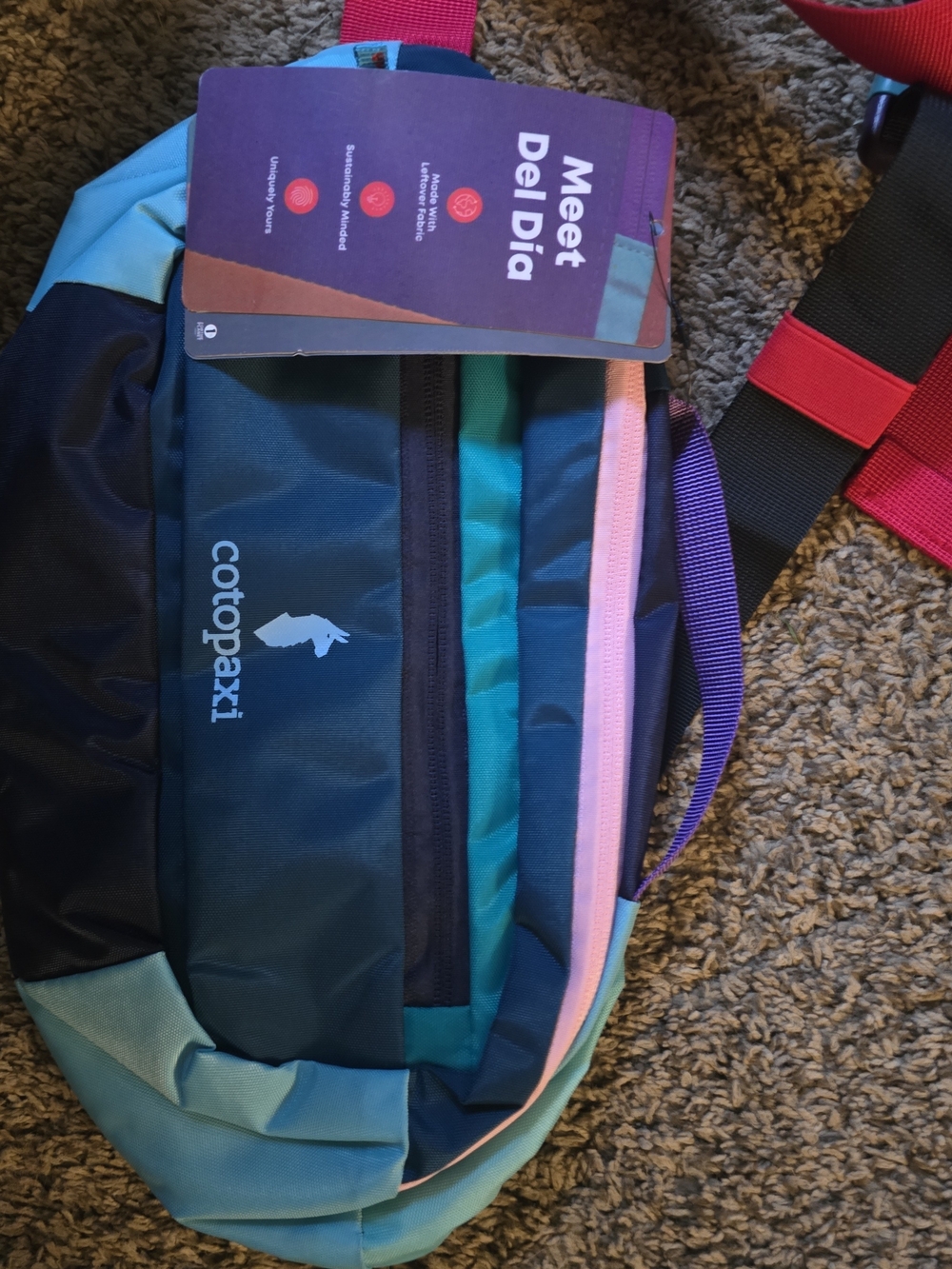 cotopaxi Kapai 3 Liter Teal, Pink & Purple Del Día Crossbody Sling